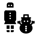 snowman woman glyph Icon