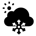 snowy day glyph Icon