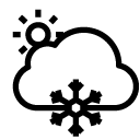 snowy day line Icon