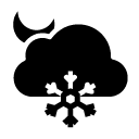 snowy night glyph Icon