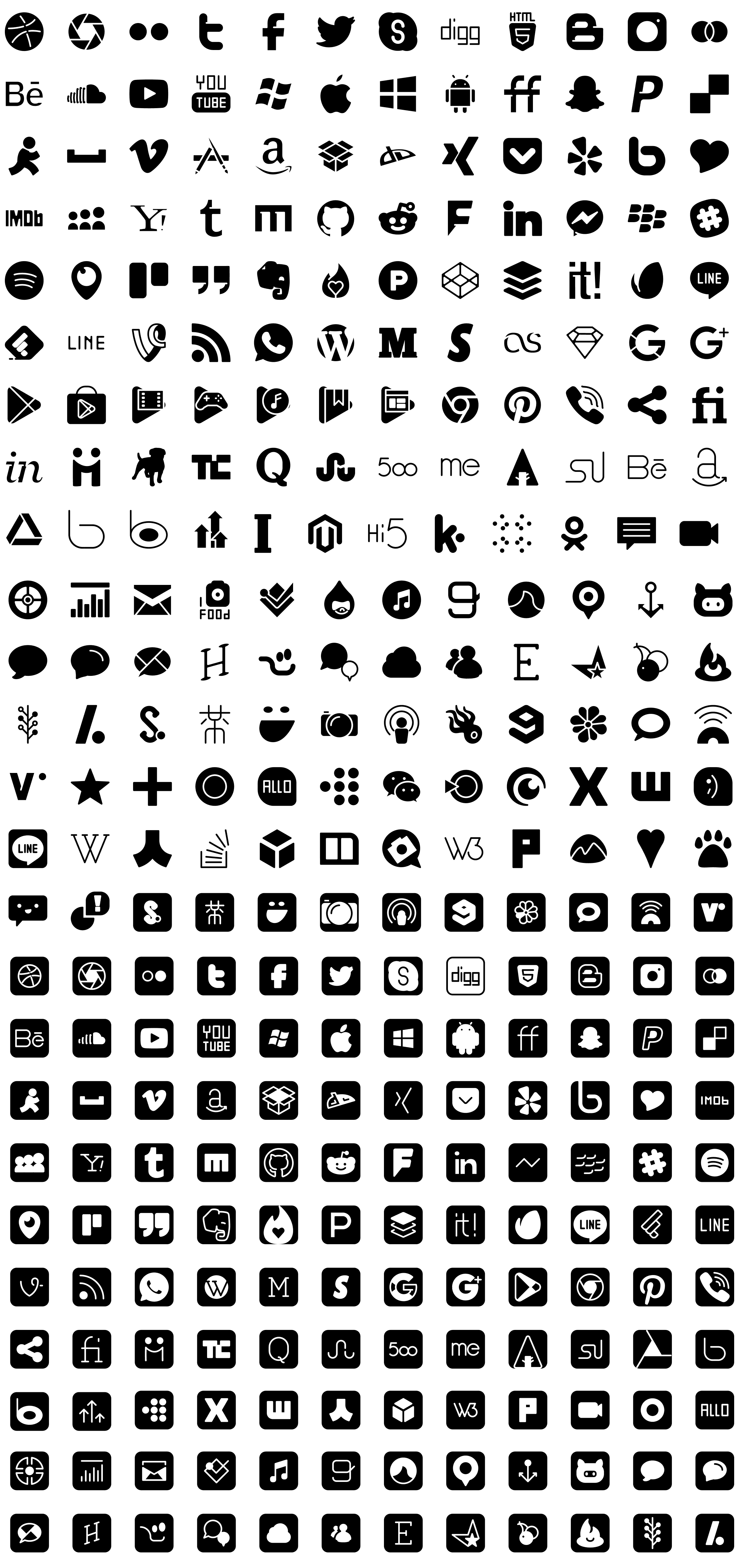 social-media-glyph-icons-preview