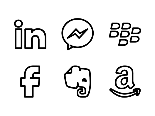 social-media-line-icons