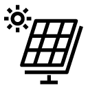 solar energy line Icon