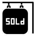 sold sign glyph Icon