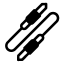 sound cables glyph Icon