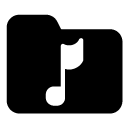 sound music folder glyph Icon