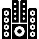 sound system filled outline Icon