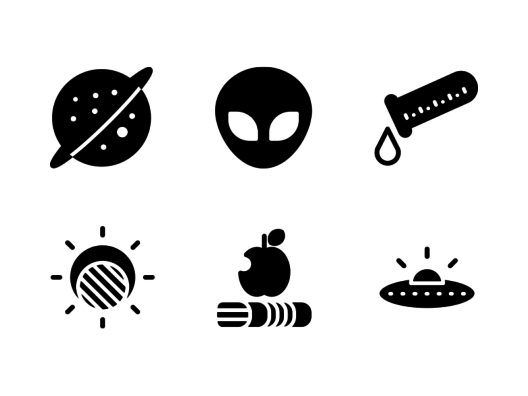 space-and-education-glyph-icons