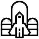 space rocket line Icon