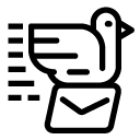 speed bird mail line Icon