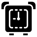 square alarm clock glyph Icon