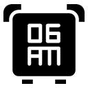 square digital alarm clock glyph Icon