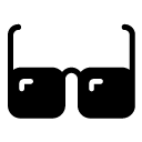 square glasses glyph Icon
