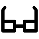 square glasses line icon