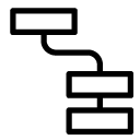 square hierarchy 1 line Icon