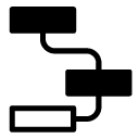 square hierarchy 2 glyph Icon