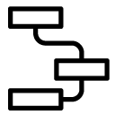 square hierarchy 2 line Icon