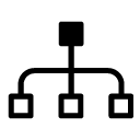 square hierarchy 3 glyph Icon