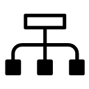 square hierarchy 4 glyph Icon
