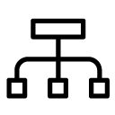 square hierarchy 4 line Icon