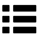 square menu three glyph Icon