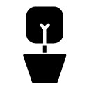 square plant glyph Icon