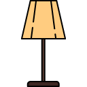 standing lamp filled outline icon