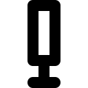 standing lamp line icon