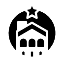 star building glyph Icon