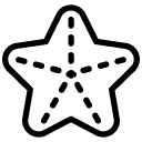 star fish 1 line Icon