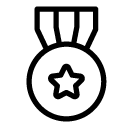 star medal line Icon