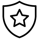 star shield line Icon