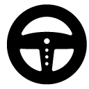steering wheel glyph Icon