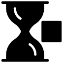 stop hourglass glyph Icon