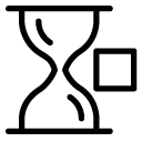 stop hourglass line Icon