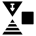 stop line hourglass glyph Icon