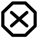 stop sign line icon