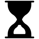 stopped time hourglass glyph Icon