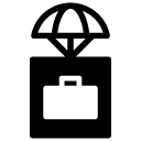 suitcase airdrop glyph Icon
