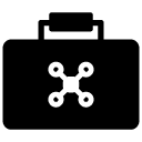 suitcase drone glyph Icon