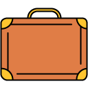 suitcase filled outline icon