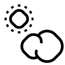 sun and cloud line Icon