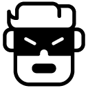 super hero glyph Icon