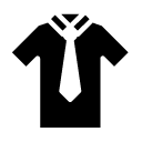 t shirt and tie glyph Icon