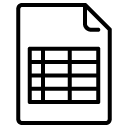 tables document line icon