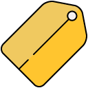 tag filled outline icon