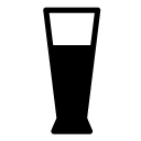 tall beer glass glyph Icon