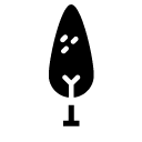tall tree glyph Icon