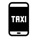 taxi smartphone glyph Icon