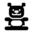 teddy bear glyph Icon